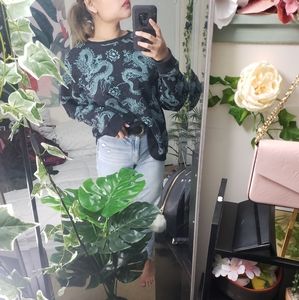 Motel Rocks Dragon Graphic Sweatshirt